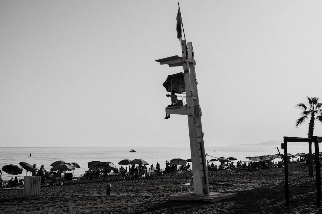 Malaga beach lifeguard tower