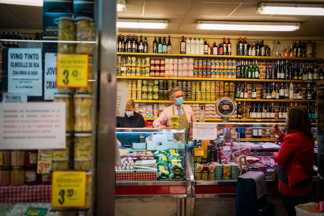 supermarket aisle Spain