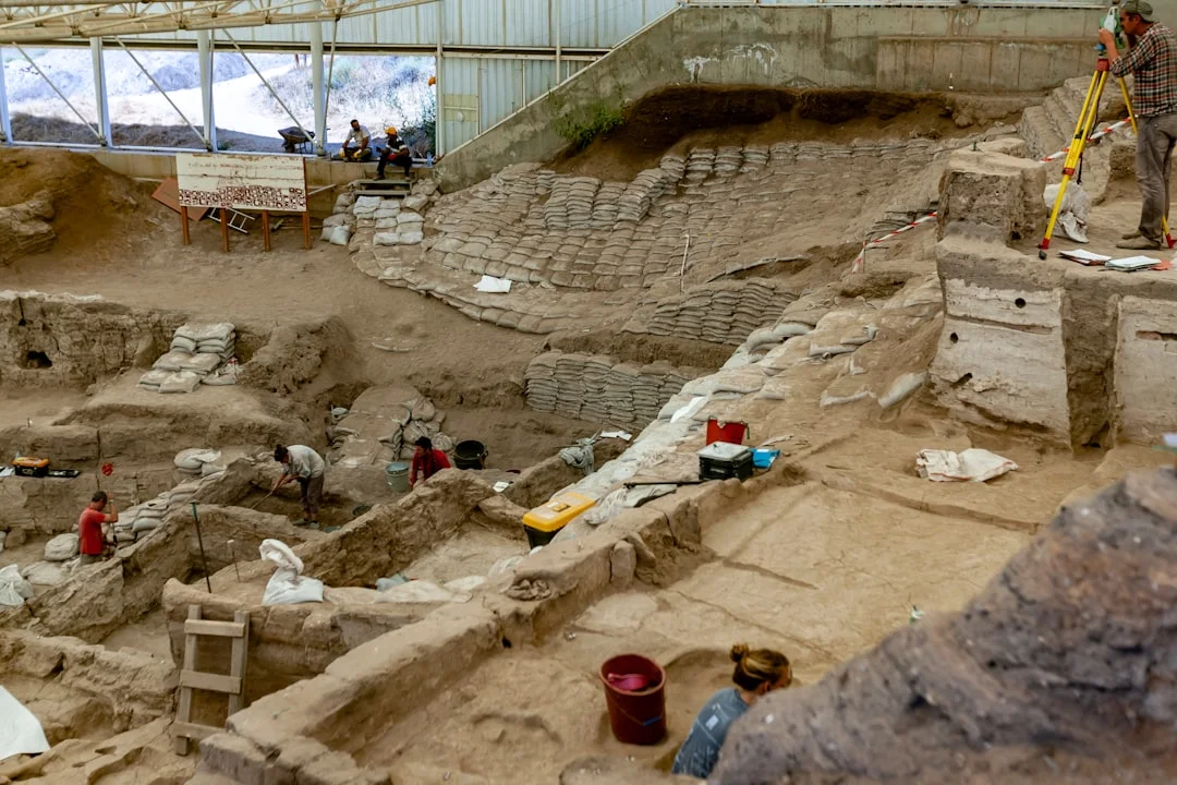 Roman ruins excavation
