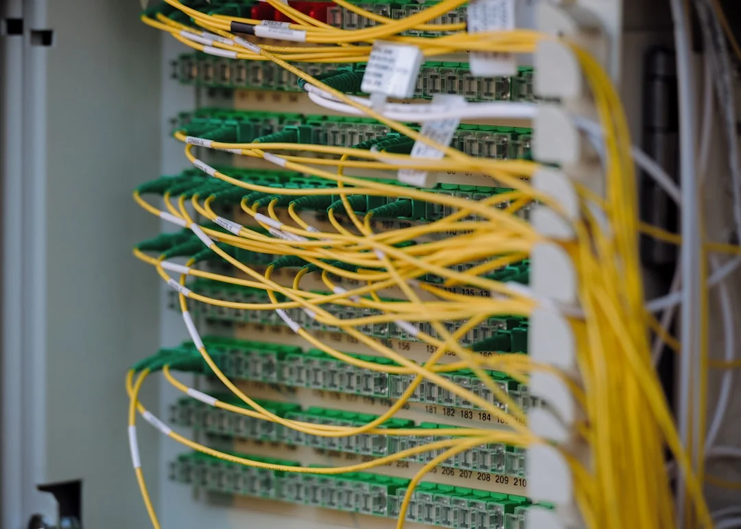 modern data center server room power cables