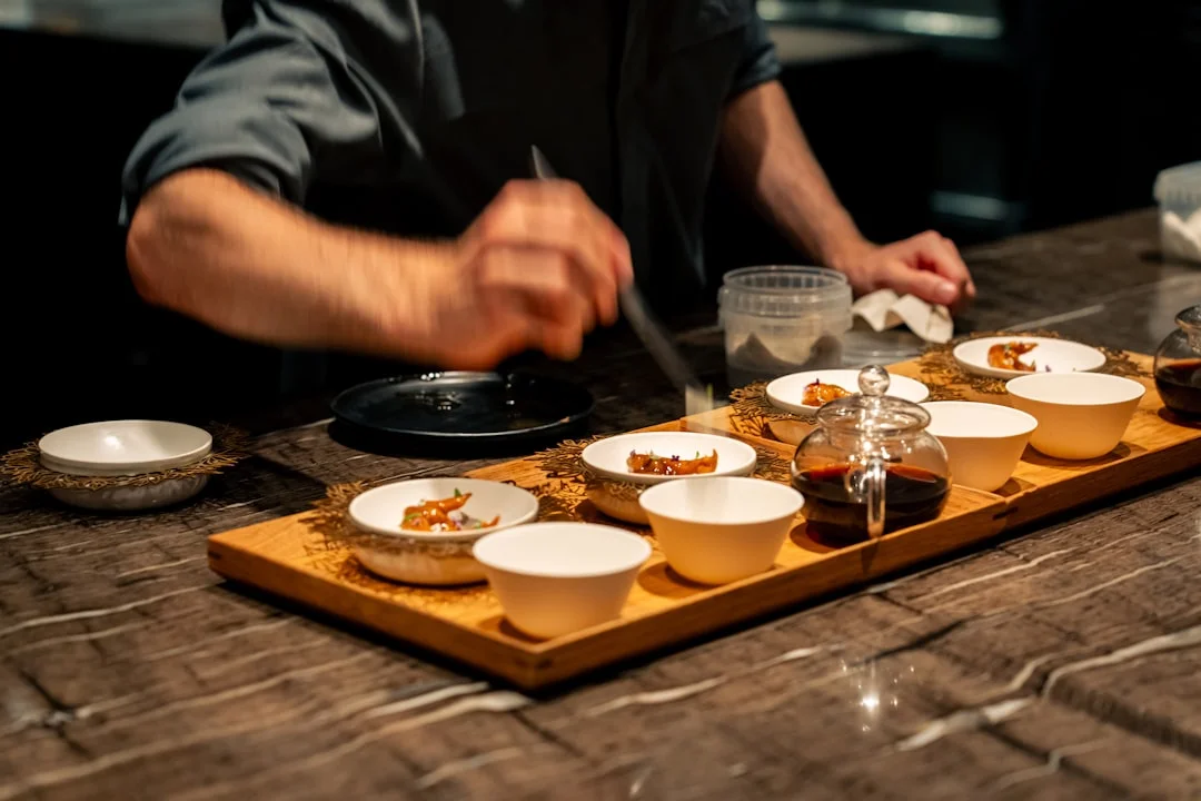 gourmet fusion sushi plate