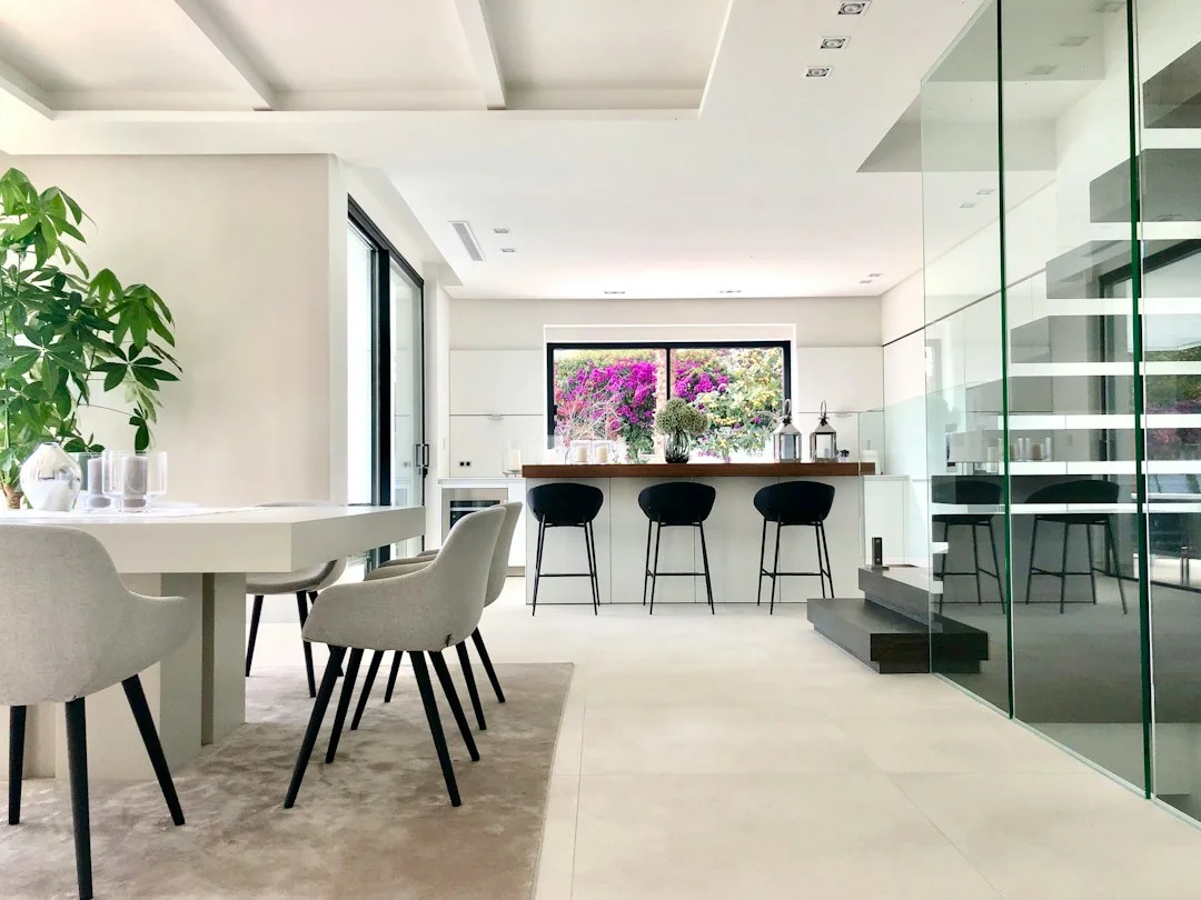 Modern office worker in Costa del Sol Marbella background