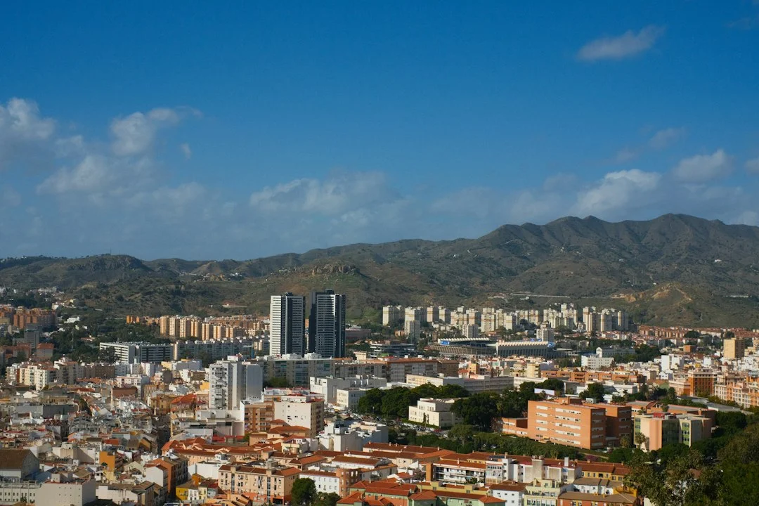 Malaga skyline apartment buildings real estate